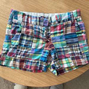 J Crew madras shorts